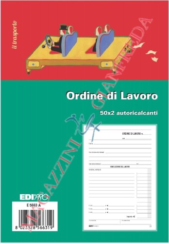 ORDINE DI LAVORO, INTERVENTI A DOMICILIO, DOPPIA COPIA E5663A